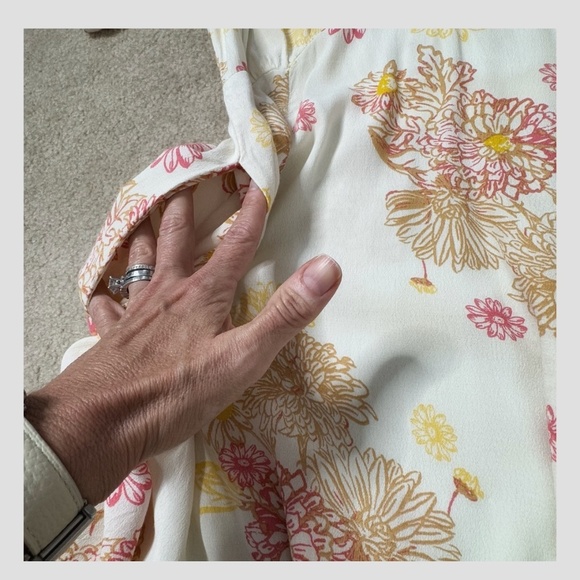 Free People Hawaii Dress Empire Waist Short Sleeve Mini Length Pink Yellow Cream - Picture 11 of 15